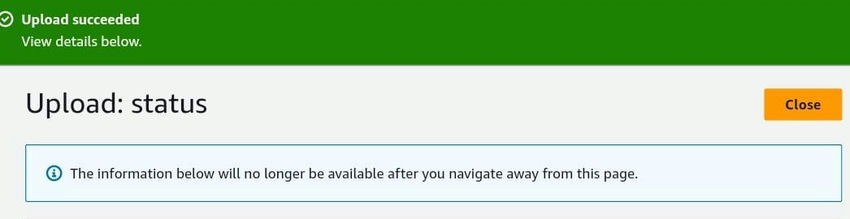 Successfully uploaded